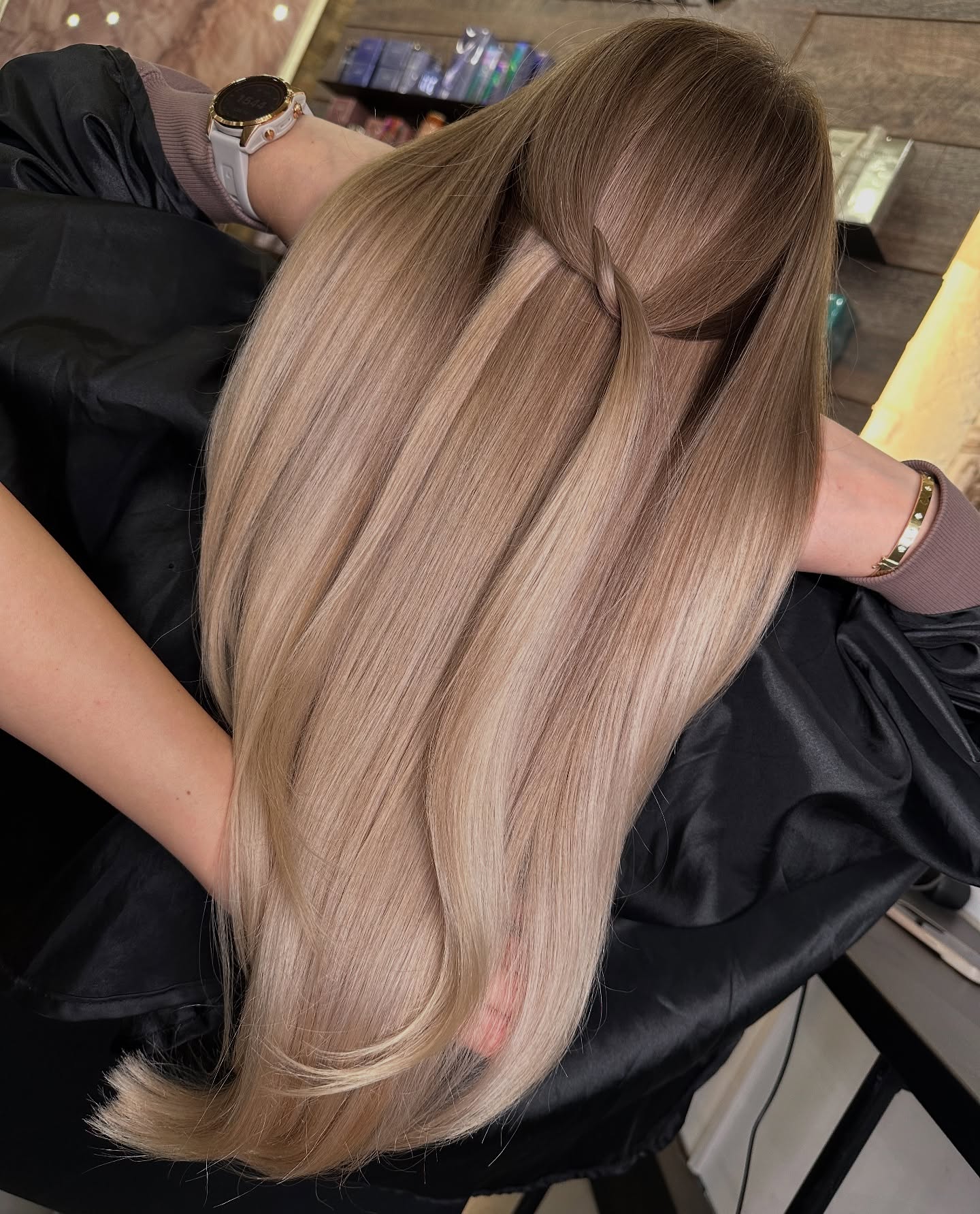 Balayage egyenes haj